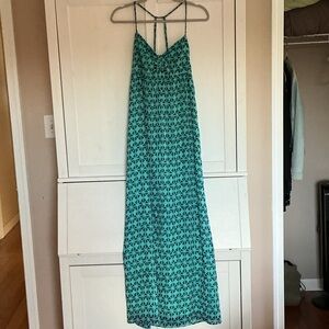 Roxy Teal Patterned Maxi Dress